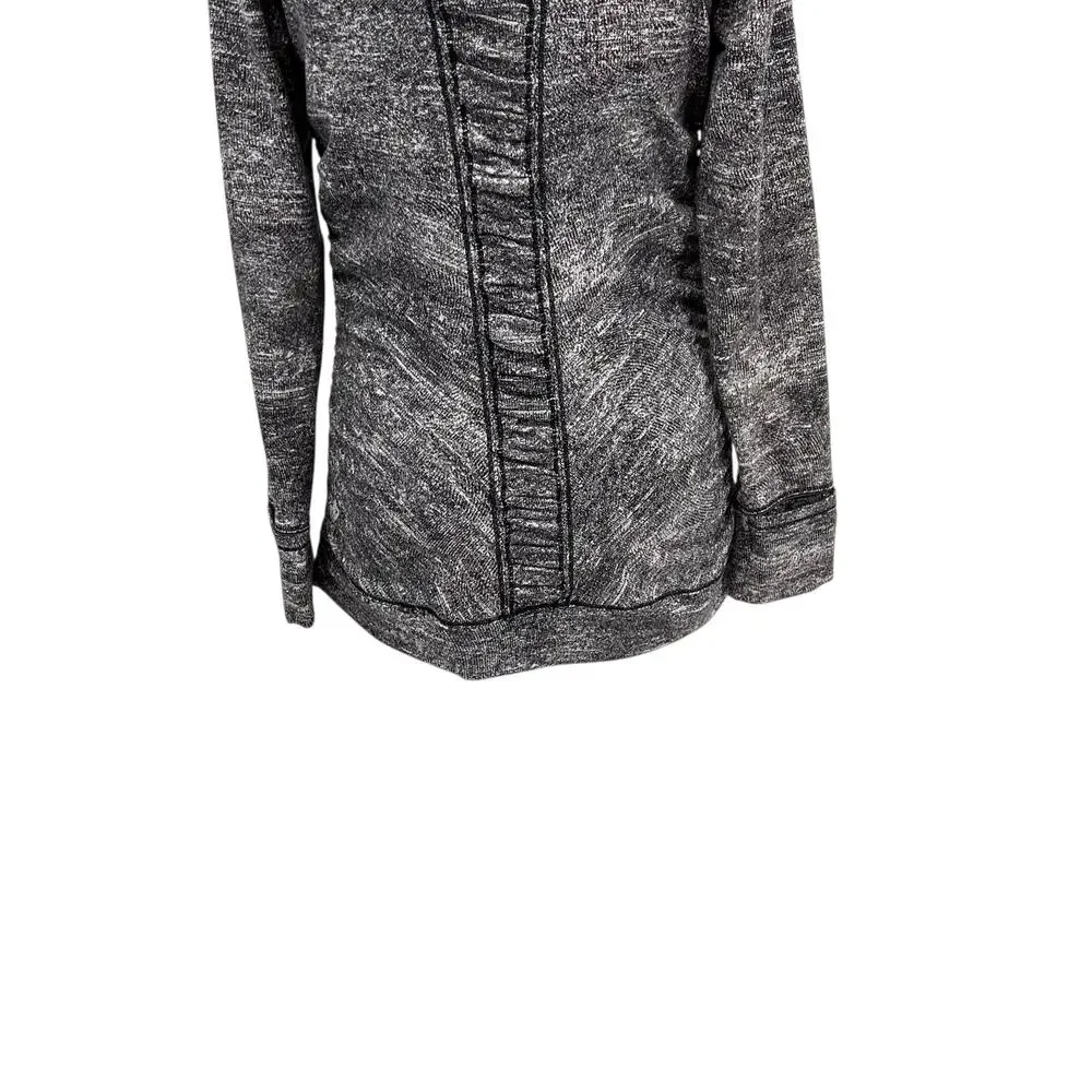 Lululemon Cypress Kiss 1/2 Zip Top Sweatshirt Rush Jacquard Black White‎ Size 10